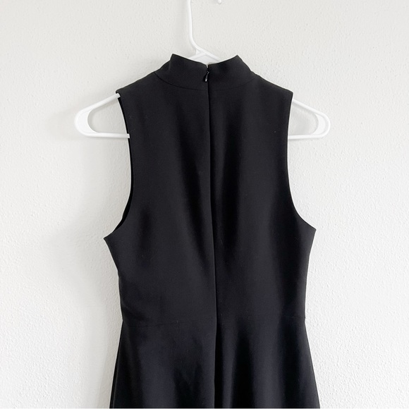 mock neck little black dress sleeveless sheath high collar cheongsam style 8 - Picture 6 of 9